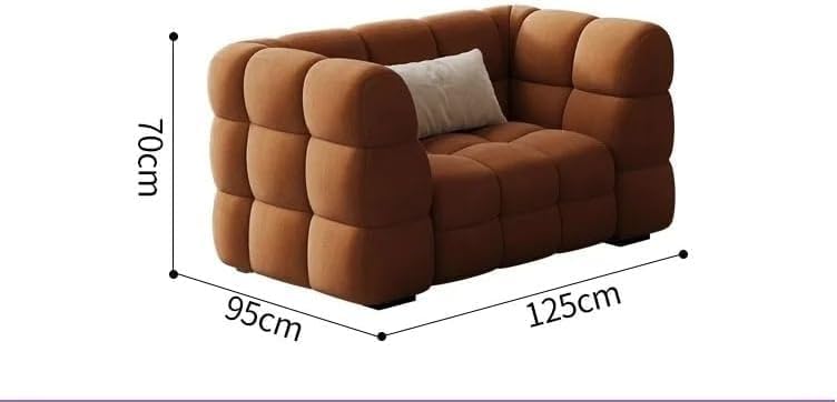 Aroma Homes Bubble Modular Sofa Set - Modern Cloud-Inspired 3-Seater Couch in Brown - Image 2